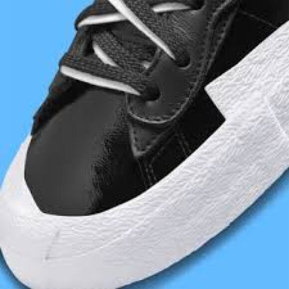 Nike Blazer Low Sacai Black Patent Leather size 11.5 DM6443-001 - Picture 9 of 11